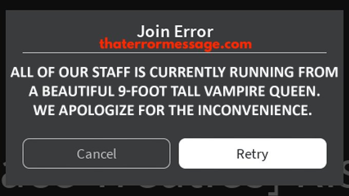 All Staff Running From A Vampire Queen Roblox