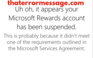 Microsoft Rewards Account Has Been Suspended