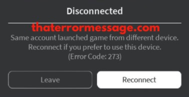 Same Account Launched From Different Device 273 Roblox