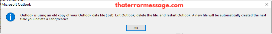 Microsoft Outlook Is Using An Old Copy Of Your Outlook Data File