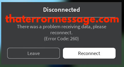 There Was A Problem Receiving Data Error Code 260 Sharkblox