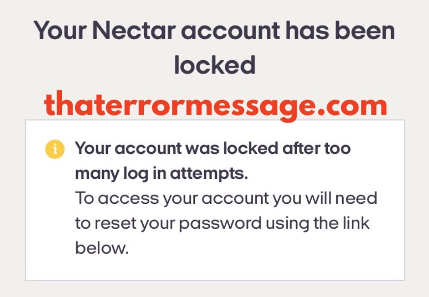 Nectar Account  Has Been Locked Nectar App