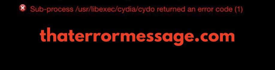Sub Process Returned An Error Code Cydia