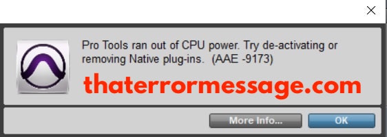 Pro Tool Ran Out Of Cpu Power