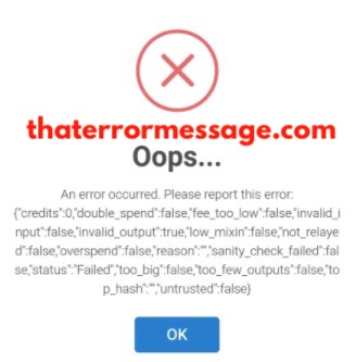 An Error Occurred Sumokoin