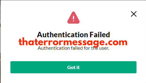 Authentication Failed For The User Offer Up