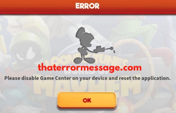 Please Disable Game Center On Your Device Error Looney Tunes World Of Mayhem