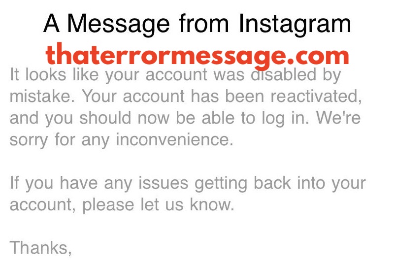 Your Account Was Disabled By Mistake Instagram