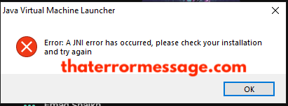 A Jni Error Has Occurred Java Virutal Machine