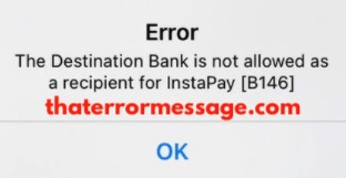 The Destination Bank Is Not Allowed As A Recipient For Instapay B146 Gcash