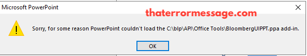 Microsoft Powerpoint Sorry For Some Reason Powerpoint Couldnt Load