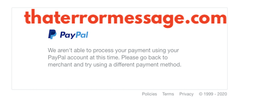 We Arent Able To Process Your Payment Using Your Paypal Account
