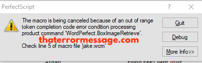 The Macro Is Being Canceled Because Of An Out Of Range Token