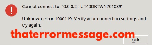 Unknown Error 1000119 Xendesktop Linux