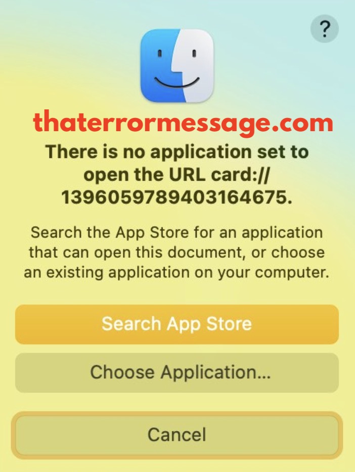 There Is No Application Set To Open The Url Card Macos