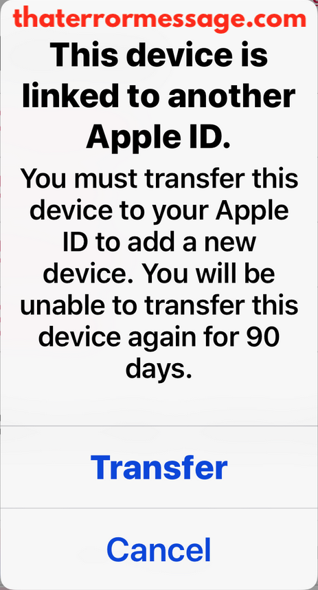This Device Is Linked To Another Apple Id