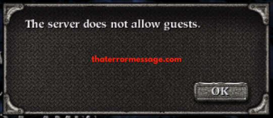 Myth The Server Does Not Allow Guests