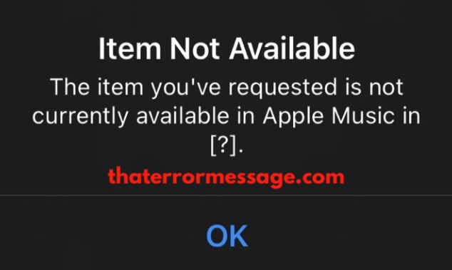 Item Youve Requested Is Not Currently Available In Apple Music