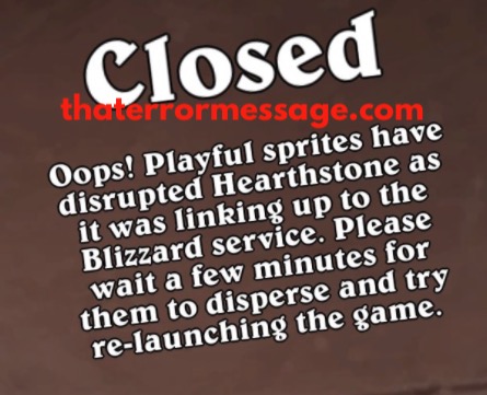 Playful Sprites Have Disrupted Hearthstone As It Was Linking Up To The Blizzard Service Hs Battlegrounds