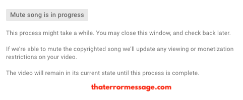 Youtube Mute Song Is In Progress