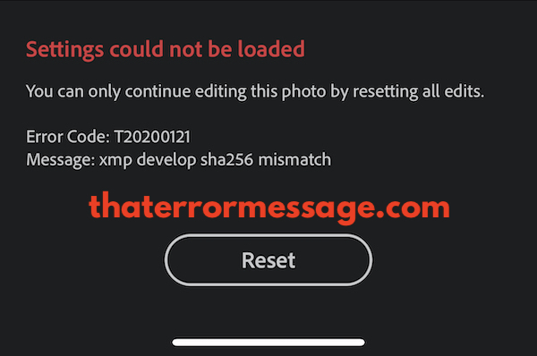 You Can Only Continue Editing This Photo By Resetting All Edits Adobe Lightroom