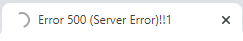 Error 500 Server Error