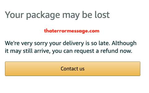 Amazon Your Package May Be Lost