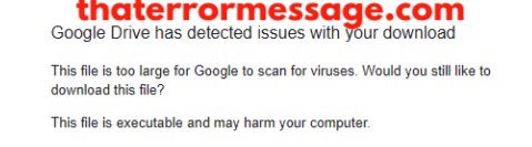 Google Drive Has Detected Issues With Your Download