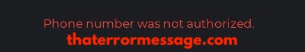 Phone Number Not Authorized Sense Chat