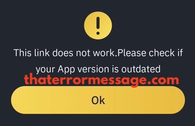 The Link Does Not Work App Version Outdated Binance