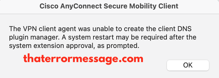 Vpn Client Agent Was Unable To Create The Client Dns Plugin Manager Cisco Anyconnect