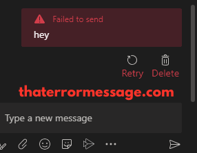 Microsoft Teams Failed To Send Message