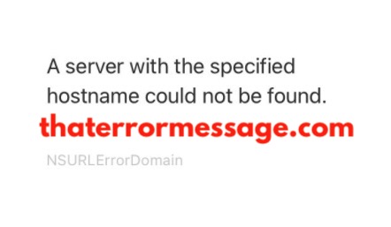Server With The Specified Hostname Could Not Be Found Nsurlerrordomain