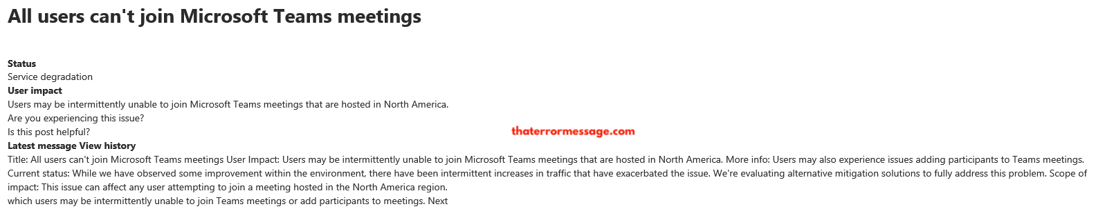 All Users Cant Join Microsoft Teams Meetings