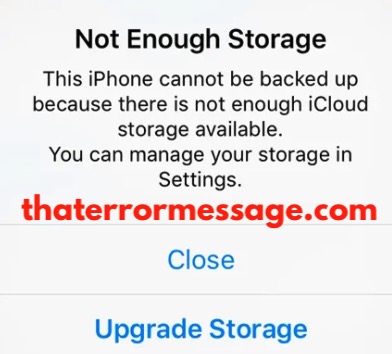 This Iphone Cannot Be Backed Up Because There Is Not Enough Icloud Storage Available