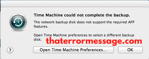 Time Machine Could Not Complete The Backup