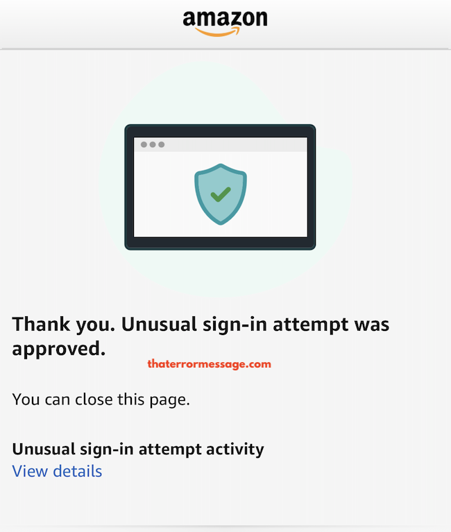 Amazon Unusual Sign In Attempt Was Approved