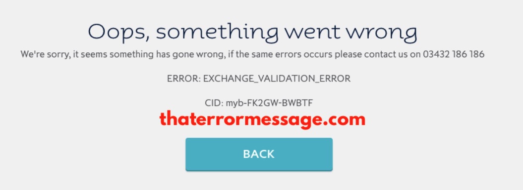 Exchange Validation Error Eurostar