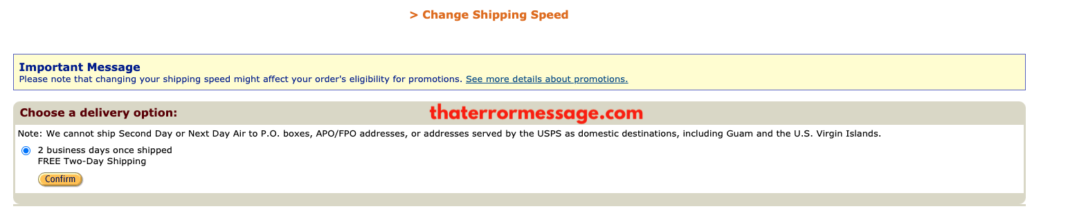 Amazon Change Shipping Speed Choose A Delivery Option