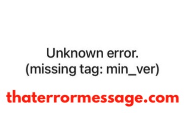 Unknown Error Min Ver Whosfan