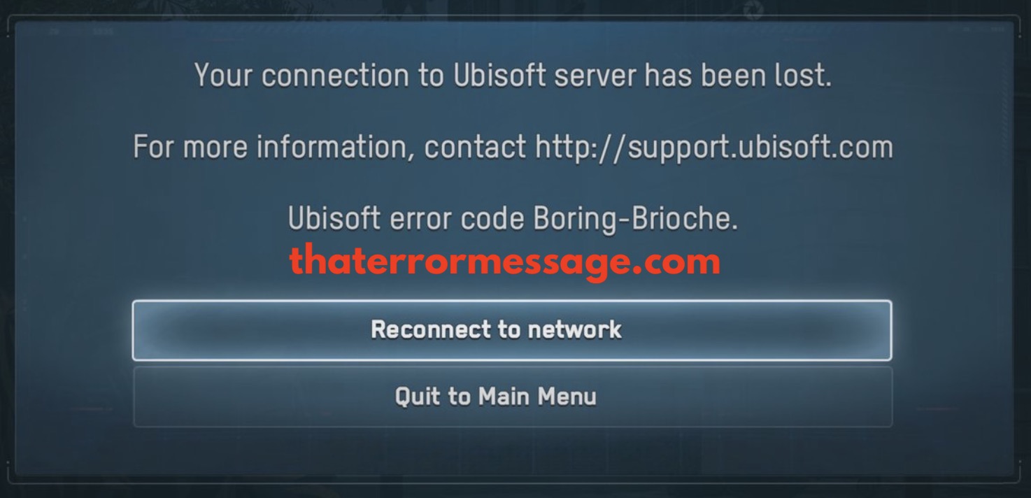 Connection To Ubisoft Server Has Been Lost