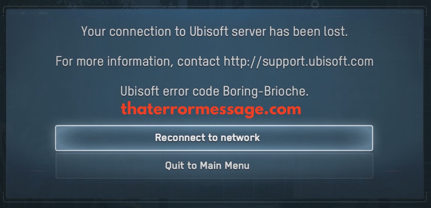 Connection To Ubisoft Server Has Been Lost