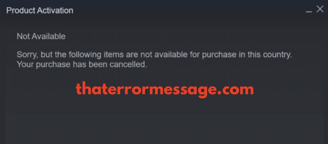 The Following Items Are Not Available For Purchase In This Country Steam
