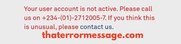 Your User Account Is Not Active Access Bank