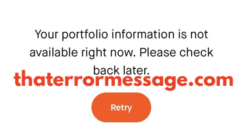Your Portfolio Information Is Not Available Right Now Robinhood