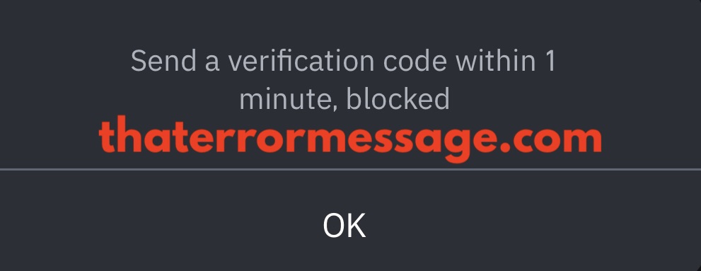 Send A Verification Code Within 1 Minute Blocked Binance