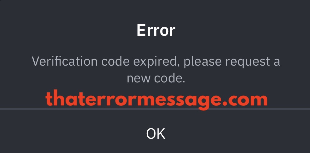 Verification Code Expired Please Request A New Code Binance