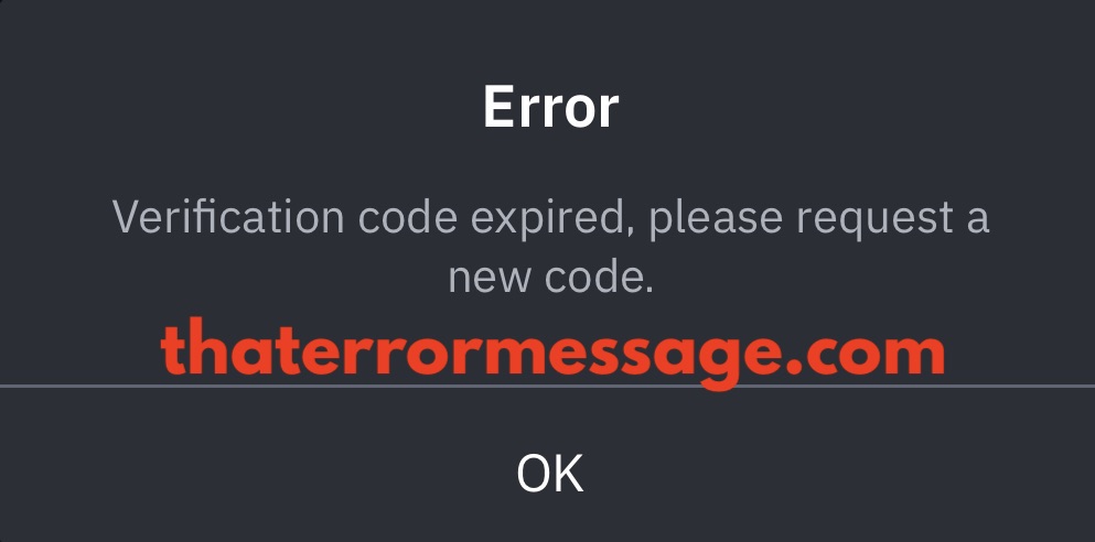 Verification Code Expired Please Request A New Code Binance