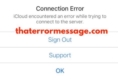 Icloud Encountered An Error While Trying To Connect To The Server