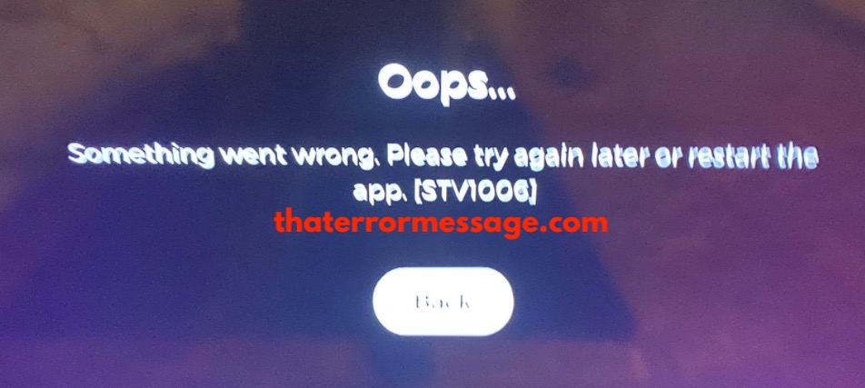 Something Went Wrong Stv1006 Error Showmax